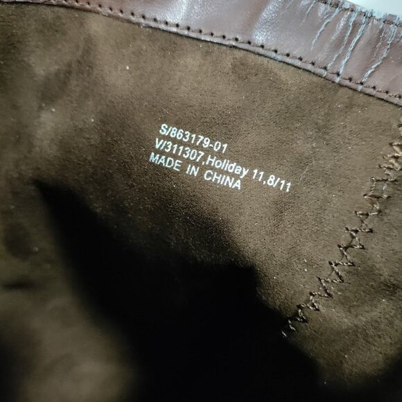 Gap Western Style Brown Leather Knee-High Block Heel Boots Women' Size 8 - Picture 11 of 14